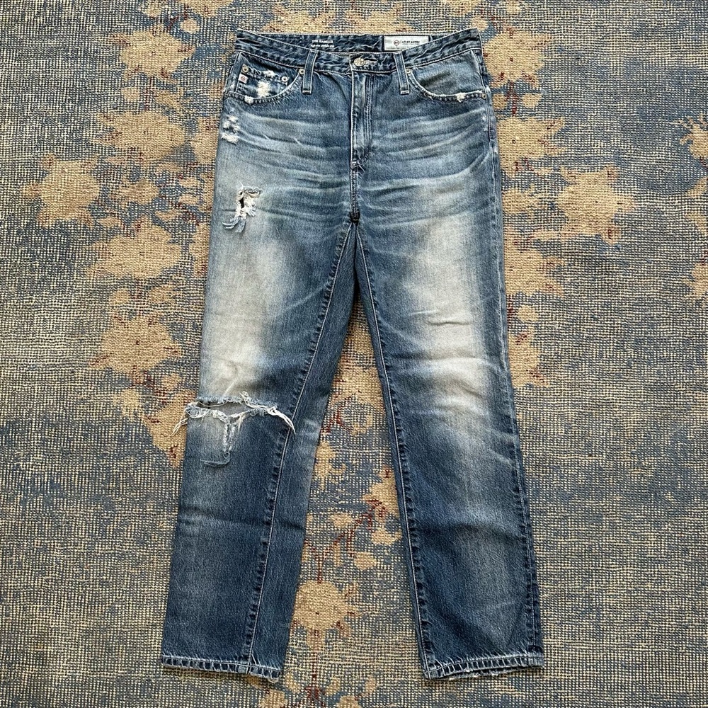 AG The Isabelle High Rise Straight Crop Jeans 27